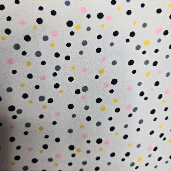 LOFT Women's Sleeveless Blouse Multicolor Polka Dot on White Size M - Picture 6 of 9